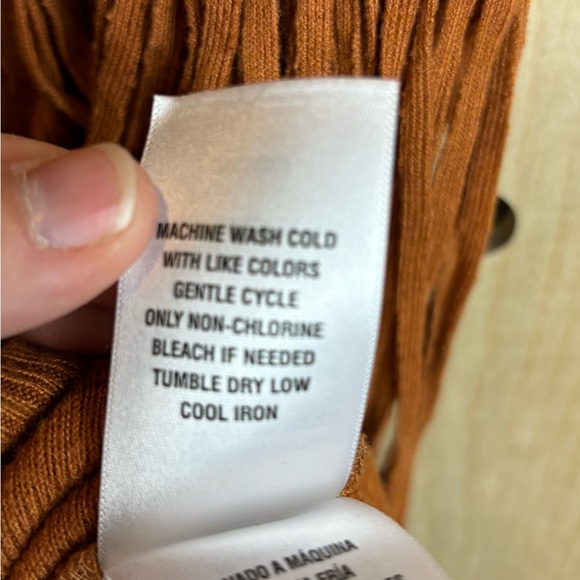 Idyllwind Women's Levy Lane Fringe Rib Knit Tank Pecan Medium - Picture 3 of 6